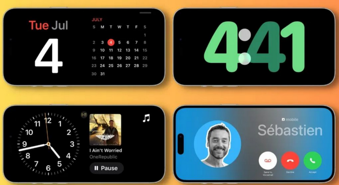 浦江苹果手机维修分享iOS17横屏充电待机显示有什么好处 