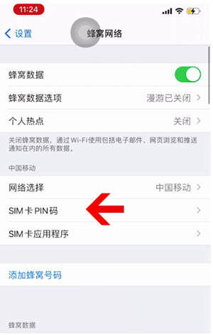 浦江苹果14维修网分享如何给iPhone14的SIM卡设置密码 