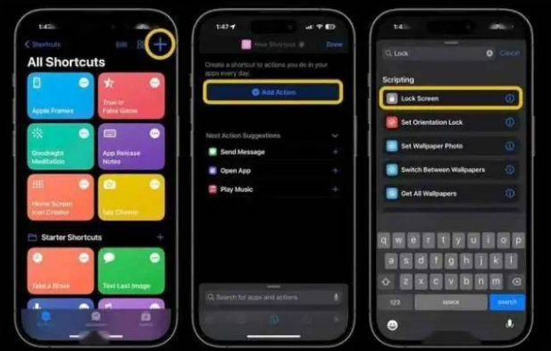 浦江苹果14锁屏维修店分享iPhone14升级iOS16.4后如何创建锁屏快捷方式 