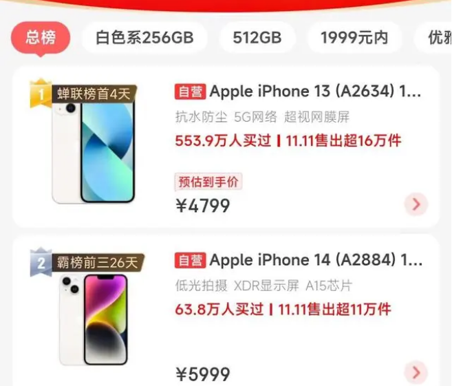 浦江苹果14维修分享iPhone14配置不如同价位的安卓还能大卖 