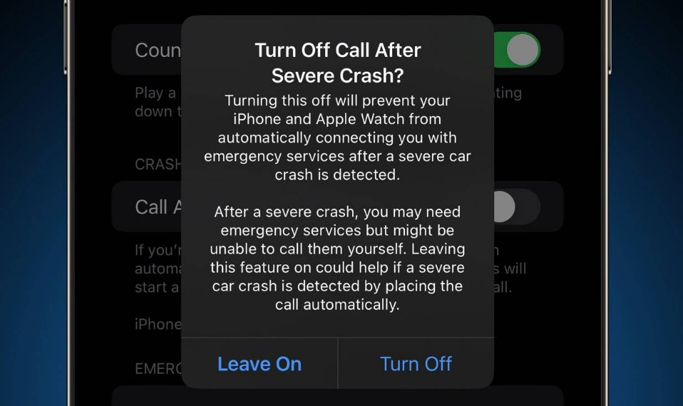 浦江苹果14维修分享 iPhone 14 和 Apple Watch 上关闭崩溃检测 